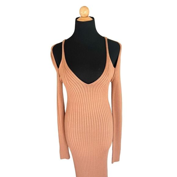 HOUSE OF HARLOW 1960 New without tags Copper ribbed dress size S - Picture 7 of 9